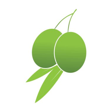 Zeytin logosu şablon vektör resimleme tasarımı