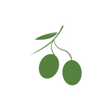 Zeytin logosu şablon vektör resimleme tasarımı