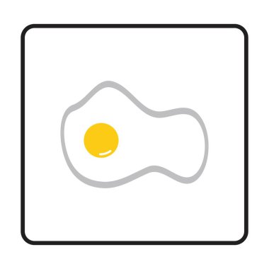 Omlet ikonu. Yumurta simgesi vektör illüstrasyonu