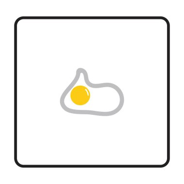 Omlet ikonu. Yumurta simgesi vektör illüstrasyonu