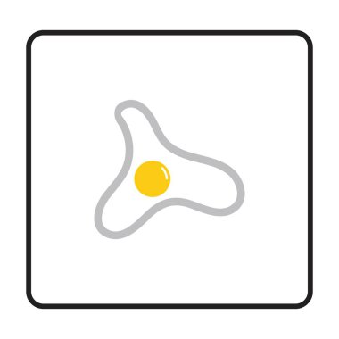 Omlet ikonu. Yumurta simgesi vektör illüstrasyonu