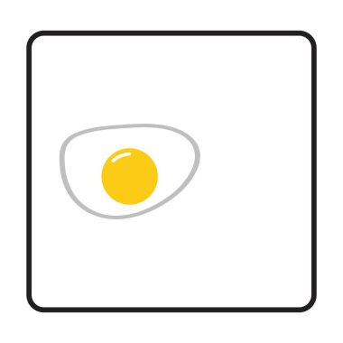 Omlet ikonu. Yumurta simgesi vektör illüstrasyonu