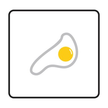 Omlet ikonu. Yumurta simgesi vektör illüstrasyonu