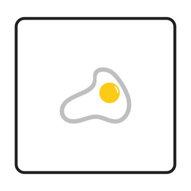 Omlet ikonu. Yumurta simgesi vektör illüstrasyonu