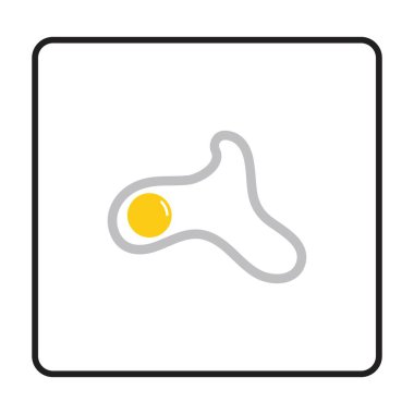 Omlet ikonu. Yumurta simgesi vektör illüstrasyonu