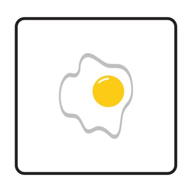 Omlet ikonu. Yumurta simgesi vektör illüstrasyonu