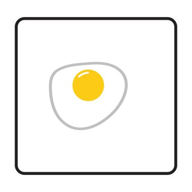 Omlet ikonu. Yumurta simgesi vektör illüstrasyonu