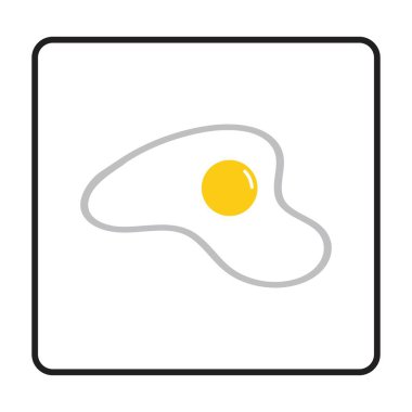 Omlet ikonu. Yumurta simgesi vektör illüstrasyonu