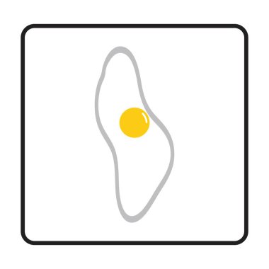 Omlet ikonu. Yumurta simgesi vektör illüstrasyonu