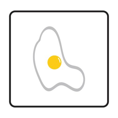 Omlet ikonu. Yumurta simgesi vektör illüstrasyonu