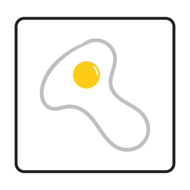 Omlet ikonu. Yumurta simgesi vektör illüstrasyonu