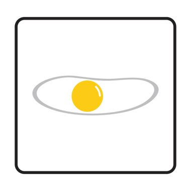 Omlet ikonu. Yumurta simgesi vektör illüstrasyonu