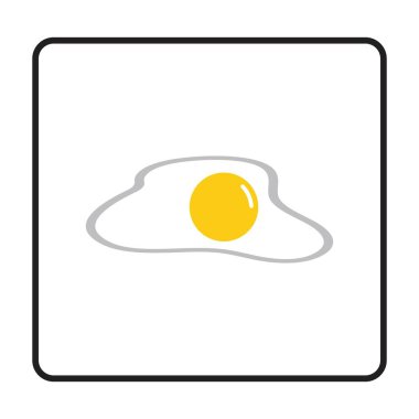 Omlet ikonu. Yumurta simgesi vektör illüstrasyonu