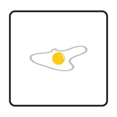 Omlet ikonu. Yumurta simgesi vektör illüstrasyonu