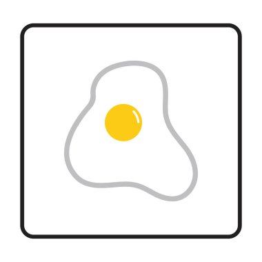 Omlet ikonu. Yumurta simgesi vektör illüstrasyonu