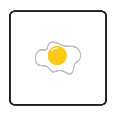 Omlet ikonu. Yumurta simgesi vektör illüstrasyonu