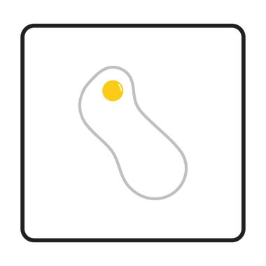 Omlet ikonu. Yumurta simgesi vektör illüstrasyonu