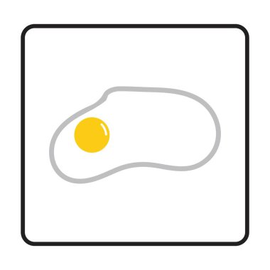 Omlet ikonu. Yumurta simgesi vektör illüstrasyonu