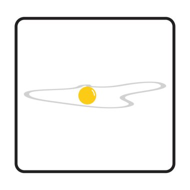 Omlet ikonu. Yumurta simgesi vektör illüstrasyonu