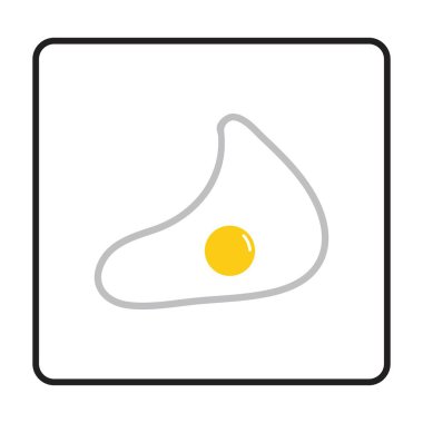 Omlet ikonu. Yumurta simgesi vektör illüstrasyonu