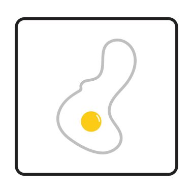 Omlet ikonu. Yumurta simgesi vektör illüstrasyonu