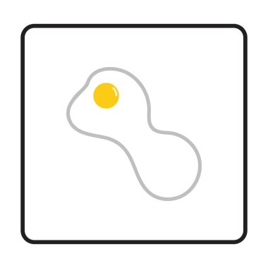 Omlet ikonu. Yumurta simgesi vektör illüstrasyonu