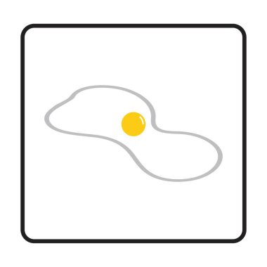 Omlet ikonu. Yumurta simgesi vektör illüstrasyonu