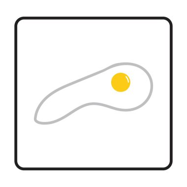 Omlet ikonu. Yumurta simgesi vektör illüstrasyonu