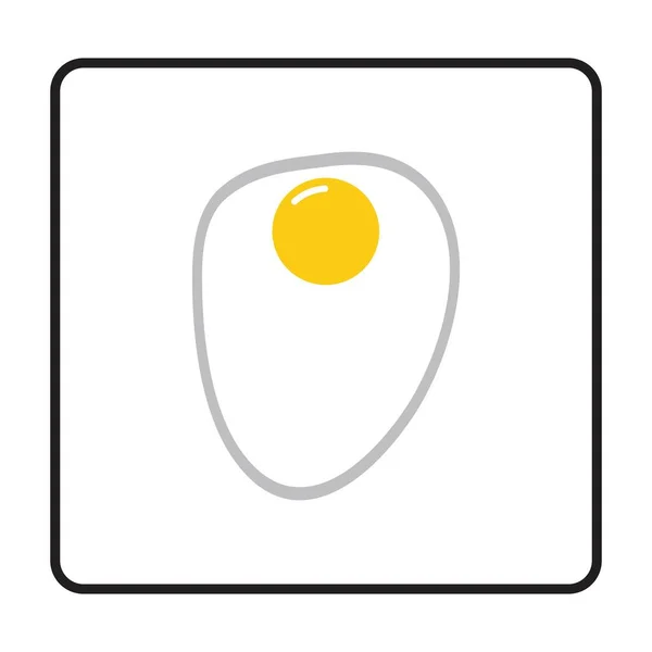 Icono Tortilla Huevo Icono Vector Ilustración — Vector de stock