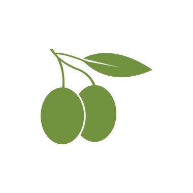Zeytin logosu şablon vektör resimleme tasarımı