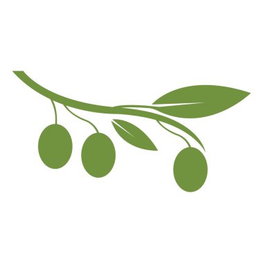 Zeytin logosu şablon vektör resimleme tasarımı