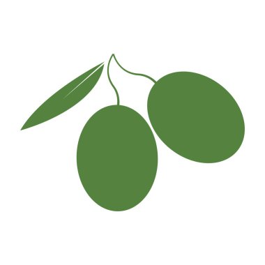 Zeytin logosu şablon vektör resimleme tasarımı