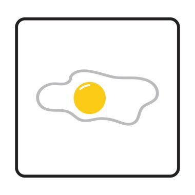 Omlet ikonu. Yumurta simgesi vektör illüstrasyonu
