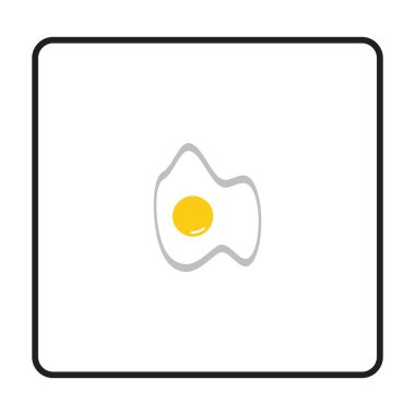 Omlet ikonu. Yumurta simgesi vektör illüstrasyonu