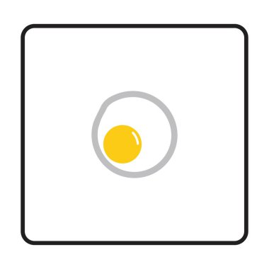 Omlet ikonu. Yumurta simgesi vektör illüstrasyonu