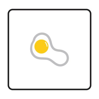 Omlet ikonu. Yumurta simgesi vektör illüstrasyonu