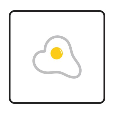 Omlet ikonu. Yumurta simgesi vektör illüstrasyonu