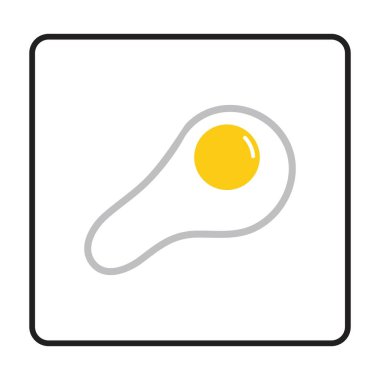 Omlet ikonu. Yumurta simgesi vektör illüstrasyonu