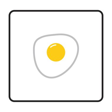 Omlet ikonu. Yumurta simgesi vektör illüstrasyonu