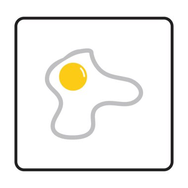 Omlet ikonu. Yumurta simgesi vektör illüstrasyonu