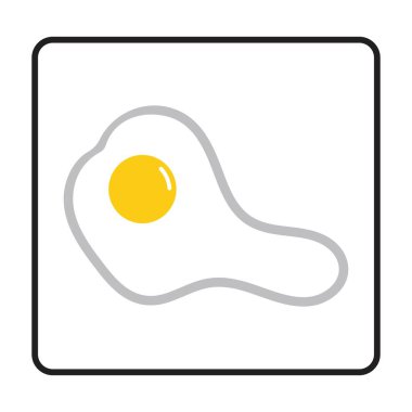 Omlet ikonu. Yumurta simgesi vektör illüstrasyonu