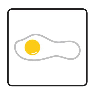Omlet ikonu. Yumurta simgesi vektör illüstrasyonu