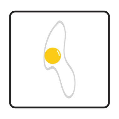 Omlet ikonu. Yumurta simgesi vektör illüstrasyonu