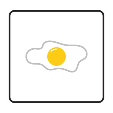 Omlet ikonu. Yumurta simgesi vektör illüstrasyonu