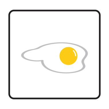 Omlet ikonu. Yumurta simgesi vektör illüstrasyonu