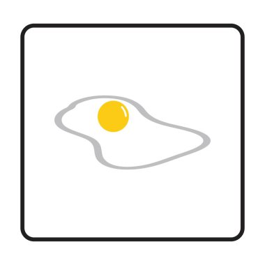 Omlet ikonu. Yumurta simgesi vektör illüstrasyonu