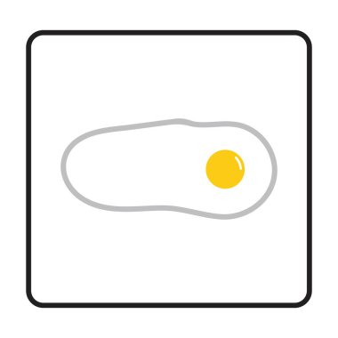 Omlet ikonu. Yumurta simgesi vektör illüstrasyonu