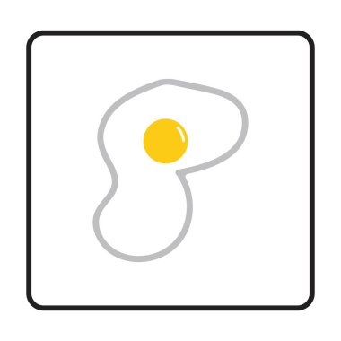 Omlet ikonu. Yumurta simgesi vektör illüstrasyonu