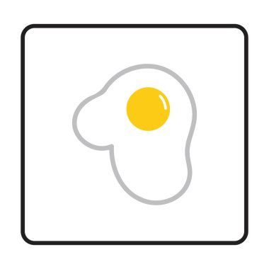 Omlet ikonu. Yumurta simgesi vektör illüstrasyonu