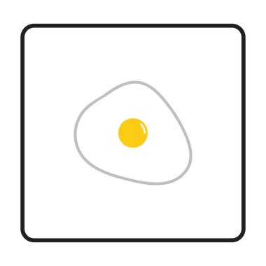 Omlet ikonu. Yumurta simgesi vektör illüstrasyonu